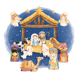 Children's Nativity & Peace at Christmas Time Christmas cards (Twin pack)