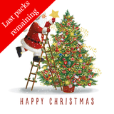 Santa's Tree of Presents & Santa Dressing the Tree charity Christmas cards (Twin pack)